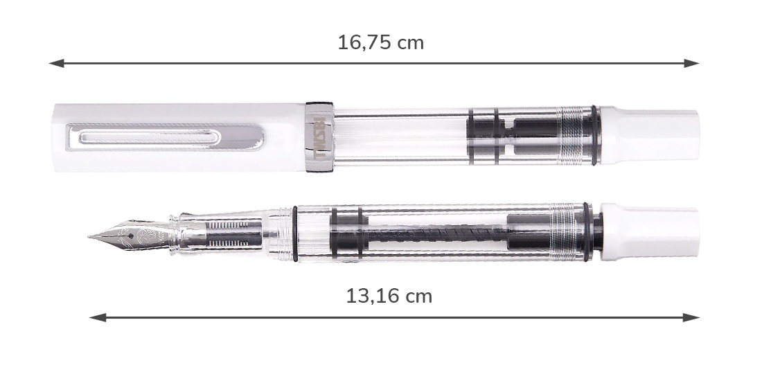 TWSBI pistove pero_white rozmer